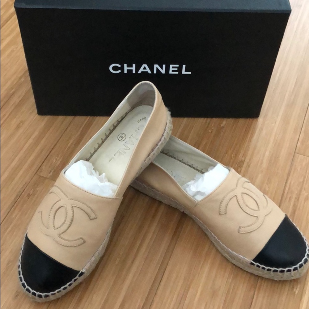 Authentic lamb skin leather espadrilles